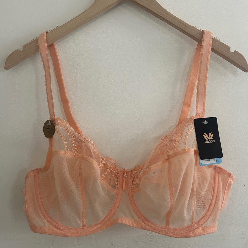 Wacoal Peach Sheer Underwire Bra